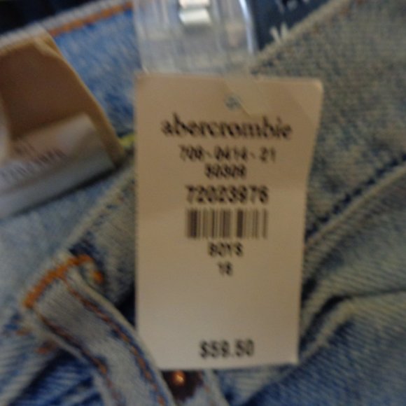 NWT Abercrombie & Fitch Distressed Jeans Youth 16 32x29 - Picture 9 of 9